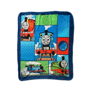 Thomas The Train Tank Friends Blue Blanket Throw Star Engine James Percy Kids